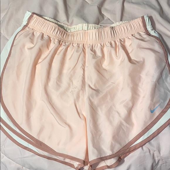 nike satin shorts light pink